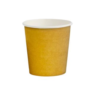 Eco-Friendly Kraft Green Stripe Coffee Cups for Hot and Cold Beverages.