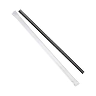 Eco-Friendly Individually Wrapped White Paper Straws for Smoothies and Cocktails.