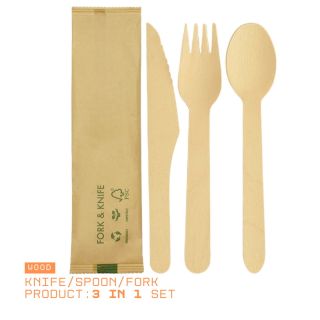 Birch Wood Cutlery for Takeaway and Catering