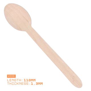Natural Birch Spoon for Yogurt and Dessert